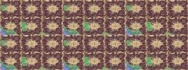 Kahverengi renklerde altın element. Lüks, kraliyet ve Viktorya dönemi konsepti. Kahverengi yerine altın rengi barok çiçekli eskiz deseni. Süslü raster dekorasyonu.