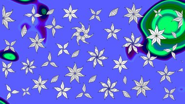 Raster illüstrasyonu. Hoş bir çiçek geçmişi var. Küçük bir çiçekte eskiz deseni. Güzel kumaş deseni.