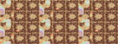 Kahverengi renkler üzerinde klasik oryantal desen. Geleneksel raster ve altın desen. Damask taslak süsü.