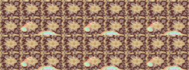 Soyut bir arkaplan çiz. Raster illüstrasyonu. Oriental raster klasik kahverengi ve altın desenli.