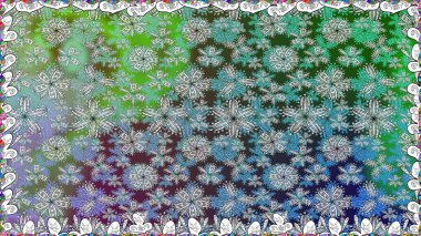 Raster illüstrasyonu. Bahar çiçekli, dikişsiz, sevimli çiçek deseni. Güzel kumaş deseni.