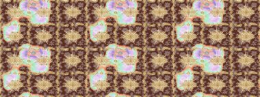 Raster illüstrasyonu. Oriental raster klasik kahverengi ve altın desenli. Soyut arkaplan çizimi.