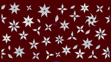 Raster illüstrasyonu. Kırmızı renklerde. Kırmızı renkte kırmızı papatya deseni.