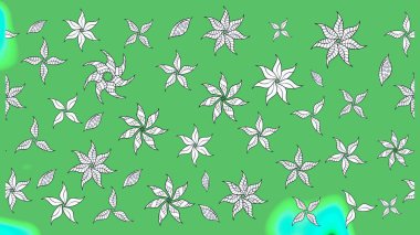 Renkli grunge soyut arkaplanı koloyeşil çiçeklerle süslüyor. Parmak izi, kumaş, duvar kâğıdı, tekstil için raster dokusu. Nakış desenli çiçek deseni..