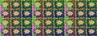 Yeşil renklerdeki altın element. Süslü raster dekorasyonu. Yeşil yerine altın rengi barok çiçekli eskiz deseni. Lüks, kraliyet ve Viktorya dönemi konsepti.