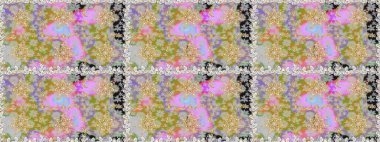 Tarafsız renklerde ve altın elementlerle. Kusursuz altın desenli bukleler. Doğu tarzı arabesk. Parlak dantel, stilize çiçekler, şal desenli. Raster illüstrasyonu. Zarif altın deseni aç.