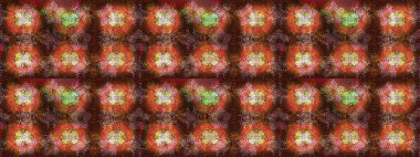 Düz Çiçek Elementleri Tasarımı. Kahverengi renkli çiçekler. Renkli Bahar Teması eskiz kalıbı. Güzel çiçek deseni..