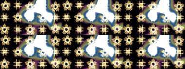 Raster illüstrasyonu. Siyah ve beyaz renkler. Noel ve yeni yıl moda baskıları için tatil tasarımı. Kar tanelerinin soyut arkaplanlı Noel deseni.