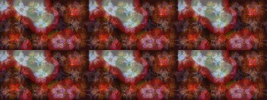 El çizimi, dövme stili karalama, kumaş tasarımı ve Raster illüstrasyonunda kartlar. Contour kahverengi, kırmızı ve gri mandala şekilli kar taneleri sanat terapisi tarzı zen çizim için.