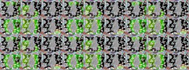 Düz Çiçek Elementleri Tasarım Raster illüstrasyonu. Tarafsız renklerde çiçekler. Renkli Bahar Temalı, pürüzsüz bir arka plan. Çiçekli, suluboya desenli kusursuz çiçek deseni.