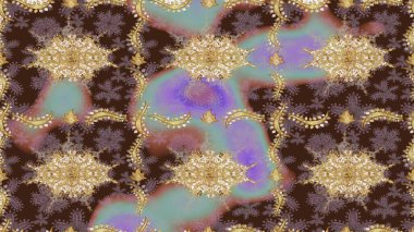 Altın kar tanesi basit bir çizim kalıbı. Kış sembolü, Mutlu Noeller, Mutlu yıllar 2019. Soyut duvar kâğıdı, ambalaj dekorasyonu. Kahverengi renklerde Raster altın deseni.