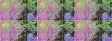 Tarafsız renklerde çiçekler. Raster illüstrasyonunda kusursuz çiçek deseni.