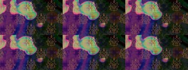 Patlayan çiçekler soyut olarak yerleştirilmiş. Raster illüstrasyonu. Gri renklerde bahar çiçekleri. Raster deseni.