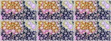 Kusursuz çiçek deseni. Tarafsız renklerde Asya tekstil tarzında. Raster illüstrasyonu.