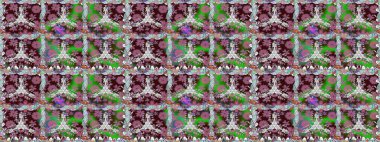 Raster illüstrasyonu. Yaprak ve çiçeklerin suluboya boyası, kahverengi renklerde pürüzsüz desen. Yumuşak, bahar çiçekleri kahverengi renklerde.