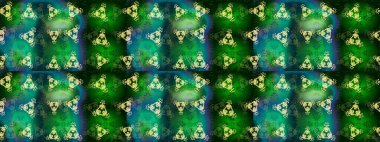 Kar Tanesi Raster illüstrasyonu. Kış kar tanesi. Yeşil, mavi ve sarı renklerde izole edilmiş. Kar Tanesi Simgesi.