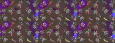 Güzel soyut kar tanesi raster tasarımı. Düz kar karalama ikonları, kar taneleri kahverengi, gri ve mor renkli siluetler noel afişi, kartlar. Yeni yıl kar tanesi.