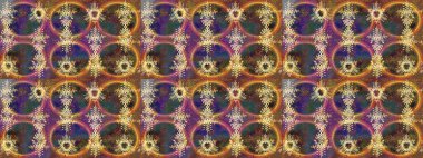 Noel ve yeni yıl moda baskıları için tatil tasarımı. Kar tanelerinin soyut arkaplanlı Noel şablonu. Kahverengi, mor ve gri kar taneleri. Raster illüstrasyonu.