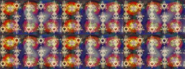 Raster illüstrasyonu. Düz dizayn. Renkli kar tanesi Raster çizimi. Renkli arka planda kar taneleri. Simgeler, etiketler. Kar Tanesi simgesi, izole.