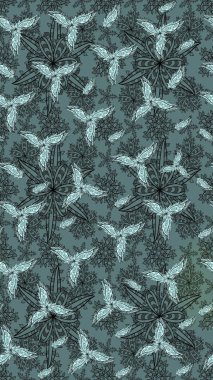 Tekstil veya kitap kapakları, imalat, duvar kağıtları, baskı, hediye paketi ve yapıştırma kitabı için çiçek eskizi geçmişi. Raster illüstrasyonu. Küçük ölçekli çiçeklerdeki basit sevimli desen.