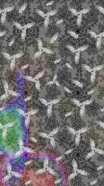 Çiçek arkaplanlı soyut zarafet eskiz deseni. Raster Güzel kumaş deseni.