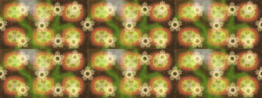 Kahverengi, yeşil ve nötr mandala şeklindeki kar taneleri sanat terapisi tarzı zen çizimler için. El çizimi, dövme stili, kumaş tasarımı ve Raster illüstrasyonunda kartlar..