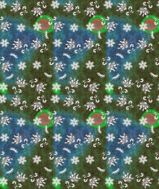 Desen, çizim, çiçek sınırı. Çiçek çelengi. Güzel, parlak, pürüzsüz kumaş, tuval. Kıvırcık, parlak örgü. Eski moda arka plan. Raster illüstrasyonu.