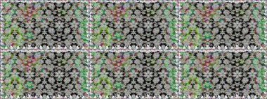 Çiçeksiz desenli arka plan. Gri renkli çiçekler. Renkli Bahar Temalı Kusursuz Arkaplan. Düz Çiçek Elementleri Tasarım Raster illüstrasyonu.