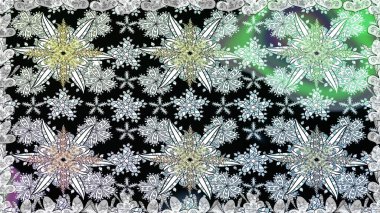 Çiçekler, yapraklar, dekoratif elementler, sıçramalar, lekeler, el çizimleri çizimleri ve Doodle çizimleri, grafik raster çizimleri.