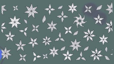 Renkli çizim kalıbı. Çiçek duvar kâğıdı. Tarafsız renklerde şirin tekstil tarzında. Raster illüstrasyonu. Çiçek arka planı.