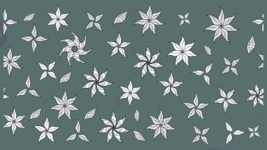 Raster çiçek desenleri çiziyor. Tarafsız renklerde vadinin çiçekleri.