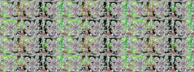 Kusursuz bir mahsul. Renkli Bahar Temalı Kusursuz Arkaplan. Düz Çiçek Elementleri Tasarımı. Raster Şirin kumaş deseni.