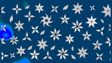 Çiçekli zambakların eskiz geçmişi. Parlak çiçekli kolaj çiçeği mavisi. Çiçek tasarımı için inanılmaz kolaj cennet tarzı..