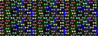 Gri arka planda renkli kelebekler. Paketleme, kağıt ve kumaş için uygun. Kelebekli renkli halk müziği çizimi..