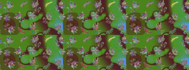 Renkli elementlerle Raster ilginç desen