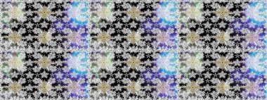 Güzel kumaş deseni. Raster Illustrasyon 'da moda olmayan çiçek deseni. Düz Çiçek Elementleri Tasarımı. Renkli Yaz Temalı Kusursuz Arkaplan.