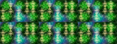 Raster illüstrasyonu. Kar Tanesi Simgesi. Raster illüstrasyonu. Yeşil, mavi ve nötr renklerde izole kar taneleri.