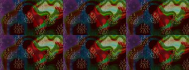 Kar tanesi renkli desen. Snowflakes desen. Raster kar taneleri arka plan. Renk arka plan üzerinde izole soyut kar taneleri ile düz tasarım. Raster illüstrasyon.