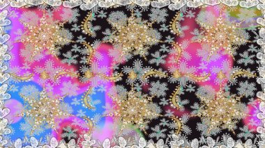 Kusursuz klasik raster altın desenli. Geleneksel oryantasyon süsü. Klasik klasik klasik arka plan. Gri renklerde, altın elementlerle kusursuz desen.