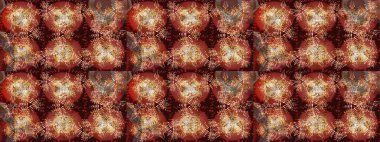 Raster illüstrasyonu. Bokeh kahverengi, kırmızı, bej ve kar taneleriyle dekoratif Noel arkaplanı.