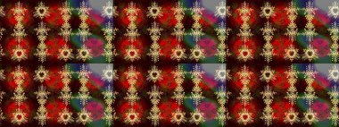 Renkli kar tanesi süsü. Kar taneleri izole edildi. Güzel süs eşyası. Kar tanesi süsü Raster illüstrasyonu.