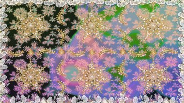 Tarafsız renklerde grafiksel modern kusursuz desen. Kusursuz raster arka plan. Kusursuz çiçek deseni. Duvar kâğıdı barok, İspanyol kumaşı.