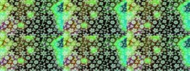 Suluboya elle çizilmiş çiçek desenli eskiz deseni. Parlak renkli fantezi çiçekleri, yapraklar, yeşil renkli tomurcuklar.