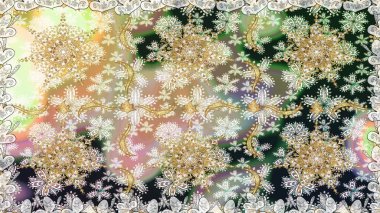 Lüks, kraliyet ve Viktorya dönemi konsepti. Klasik barok çiçekli, nötr yerine altın desenli. Süslü raster dekorasyonu. Tarafsız renklerde altın element.