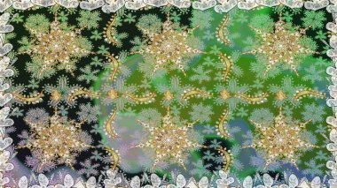 Barok tarzında kusursuz bir doğulu süsü. Raster geleneksel altın pürüzsüz desen gri renklerde.