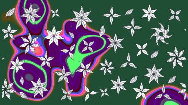 Yeşil renkli çiçekler. Nazikçe, güzel çiçek arkaplanı. Raster çiçek desenli ve çiçekli..