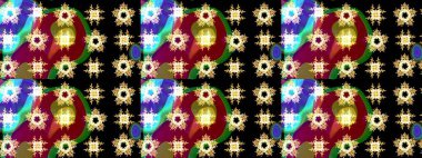 Renkli elementlerle Raster ilginç desen