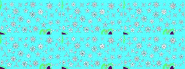 Anti-stres için soyut örnek sayfası. Mavi renklerde. Raster illüstrasyonu.