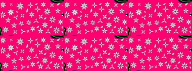 Raster illüstrasyonu. Çiçek buketleriyle klasik bir eskiz şekli. Mor renkler üzerine.