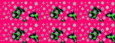 Zarif, parlak ve eflatun çiçek desenli eskiz tasarımı. Raster. Sabıka baskıları, bebek kıyafetleri, duvar kâğıtları, paket kutuları vb..